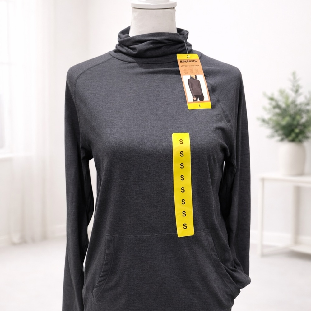 Eddie Bauer Women's Gray Long Sleeve Funnel Neck Top S M L XL
